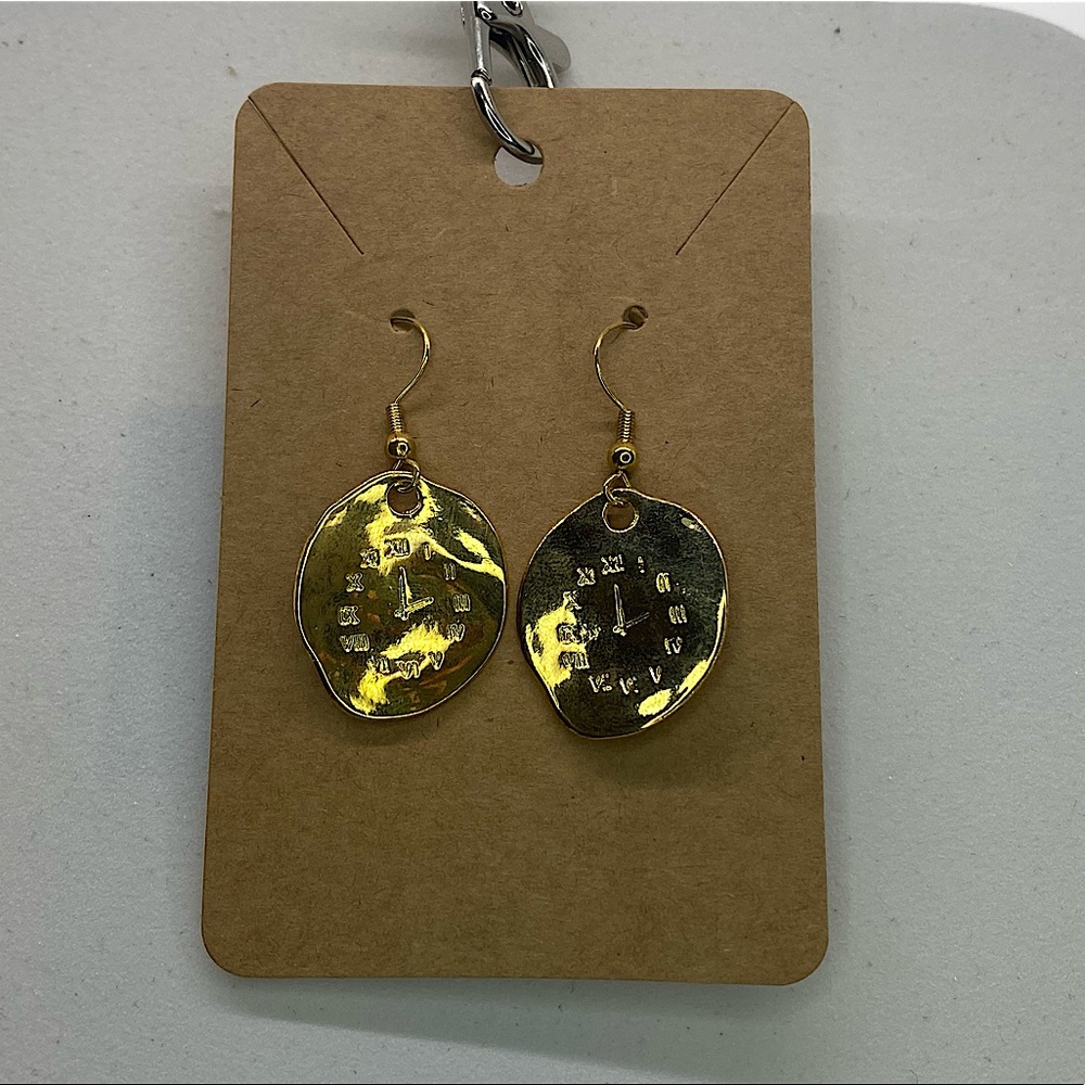 Golden Clock Earrings